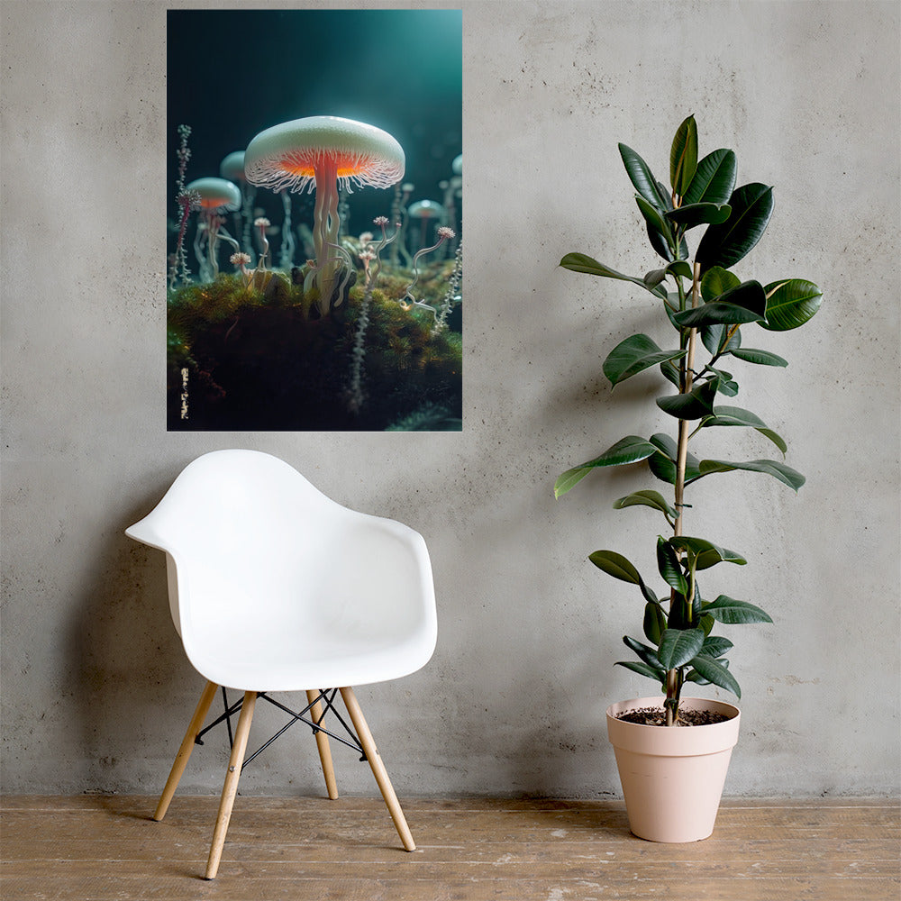 art prints - A SLIME MOLD TRANSCENDENCE - DER ALTE GEHÄKELTE FISCH, DER ALLES ÜBER LEUCHTREKLAME WUSSTE