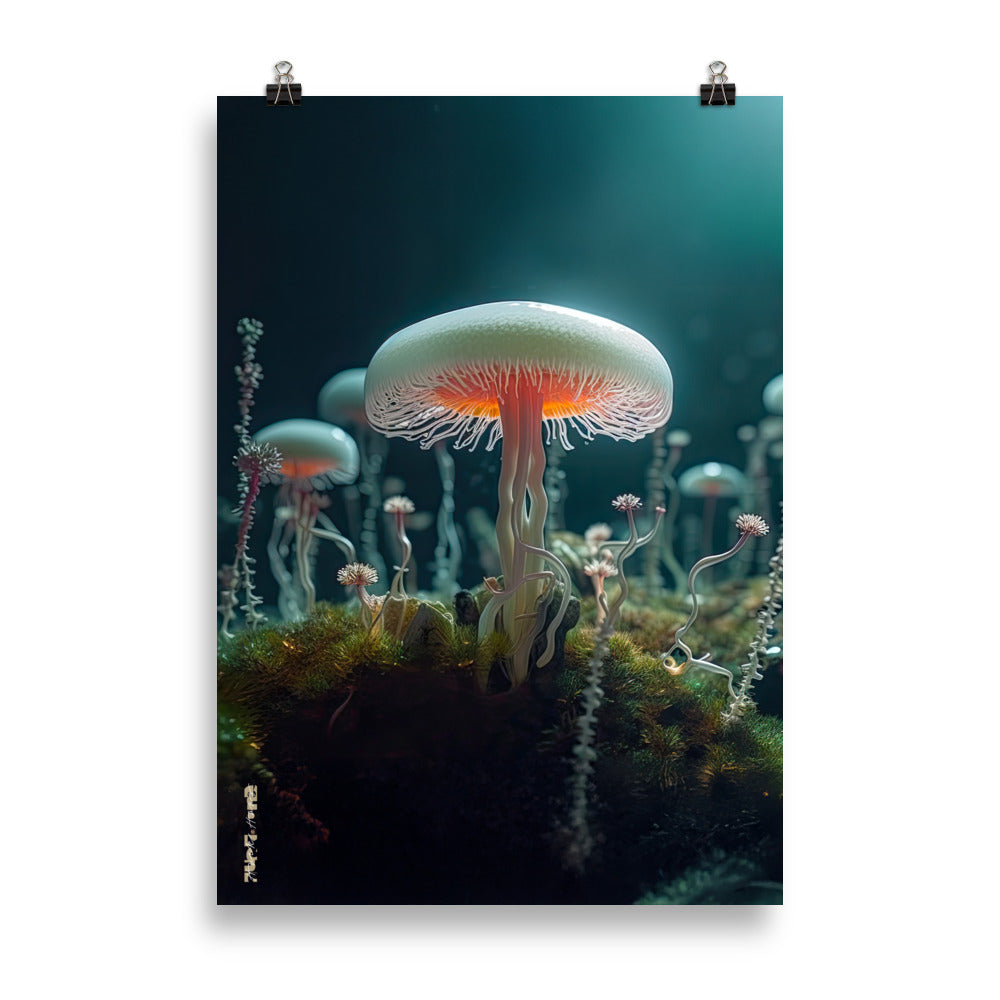 art prints - A SLIME MOLD TRANSCENDENCE - DER ALTE GEHÄKELTE FISCH, DER ALLES ÜBER LEUCHTREKLAME WUSSTE