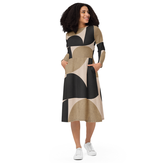 LONGSLEEVE MIDIDRESS ➽ ICH TRINKE GERNE VIEL WASSER (ツ) ◐◒